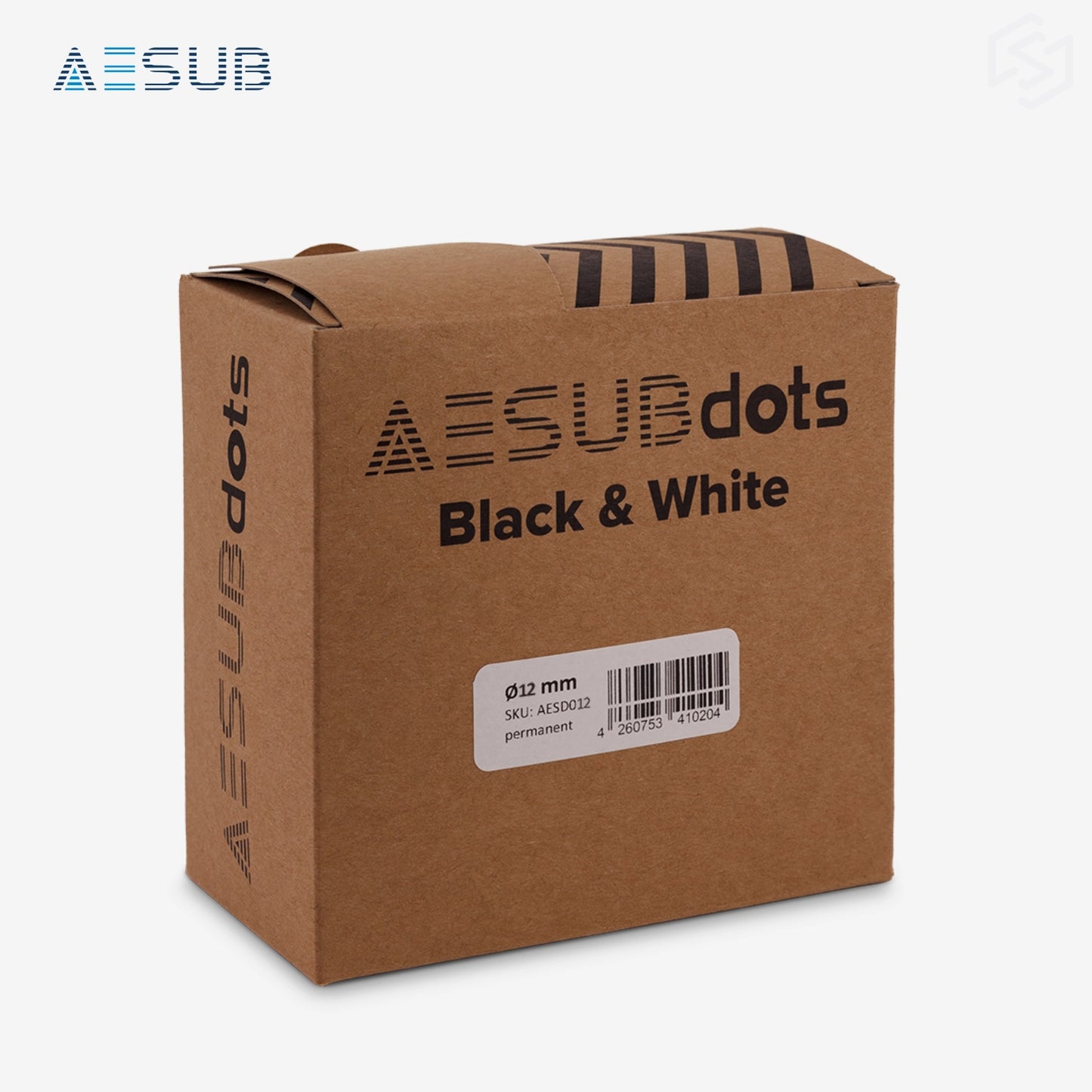 AESUBdots Black and White (Size: 12mm)