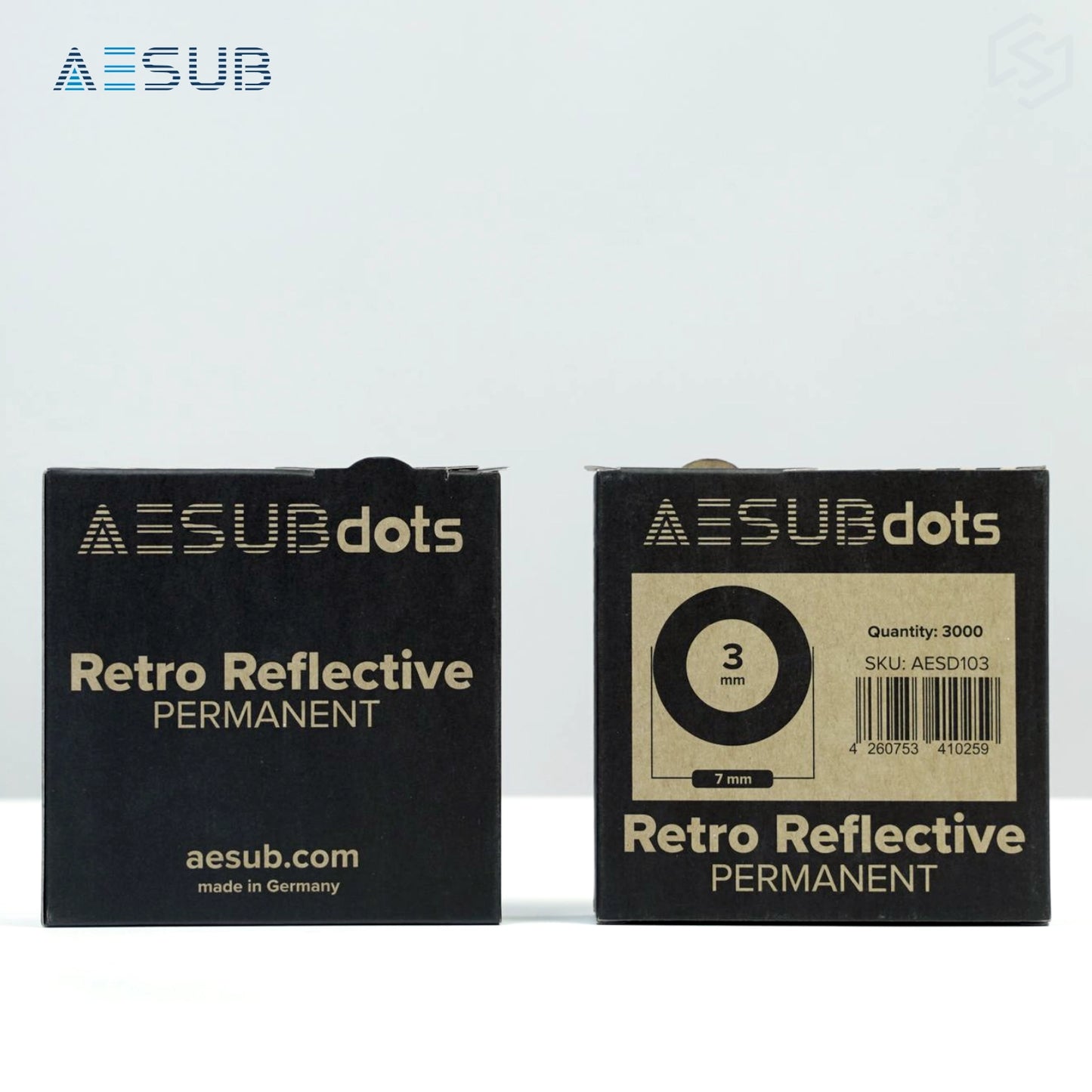 AESUBdots Retro-Reflective PERMANENT (Size: 3mm)