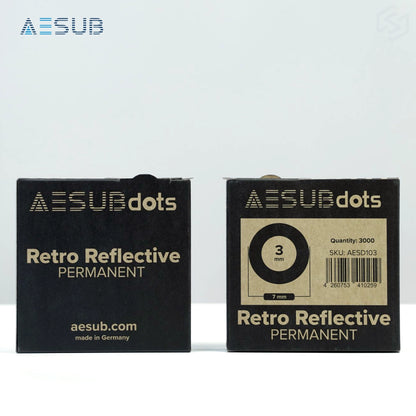 AESUBdots Retro-Reflective PERMANENT (Size: 3mm)