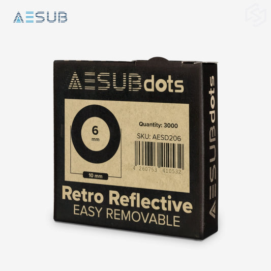 AESUBdots Retro-Reflective EASY REMOVABLE (Size: 6mm)